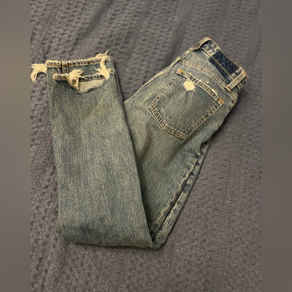 Abercrombie & Fitch Distressed Light Blue Skinny Jeans